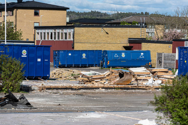 Gothenburg, Sweden - May 15 2022: Old school building being demolished.